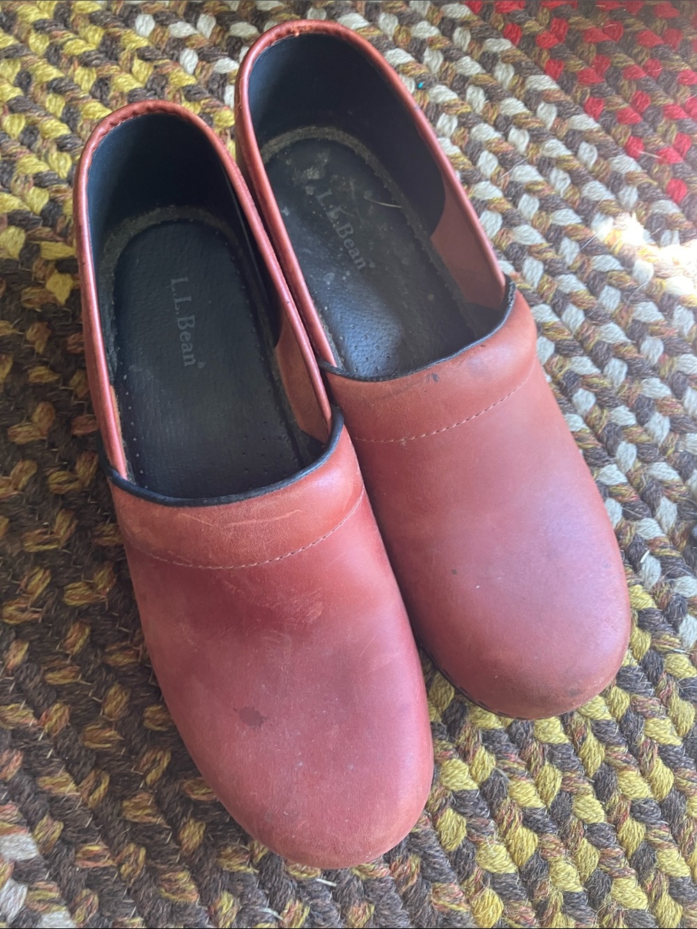 L.L. Bean Men’s Red Leather Slip-On Loafers
